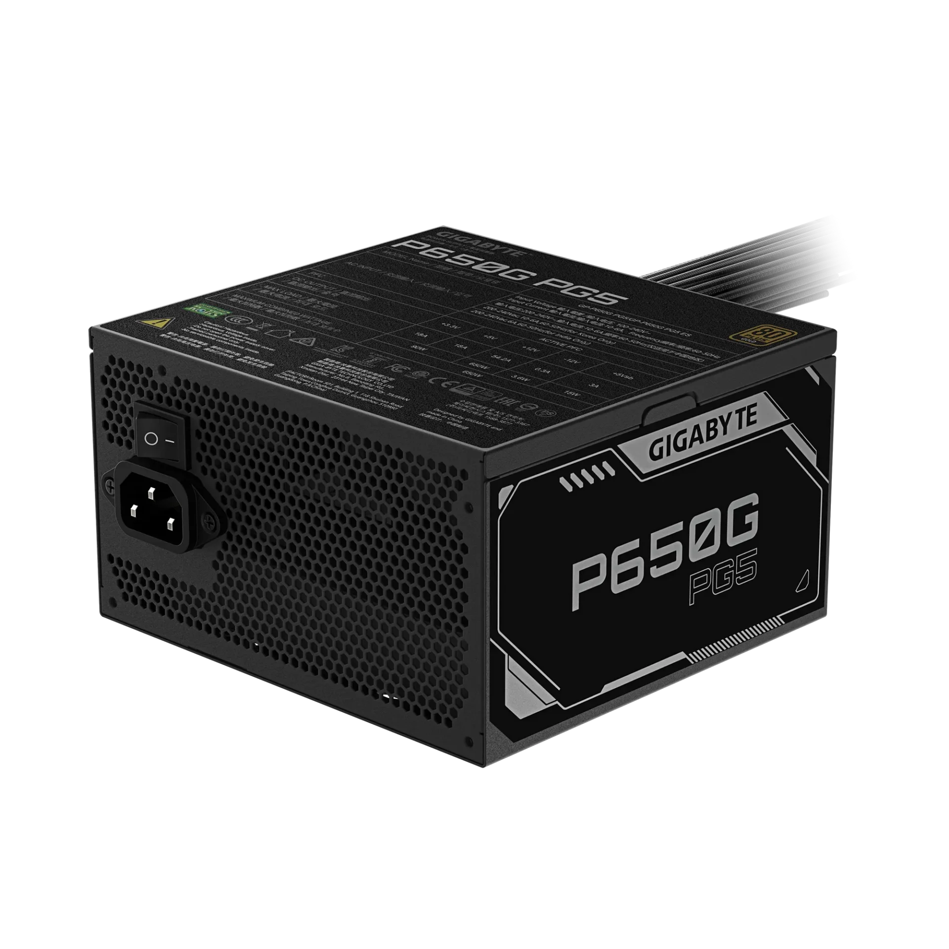 Gigabyte P650G PG5 650W 80+ Gold PCIe Gen 5.1 ATX 3.1 Power Supply 3