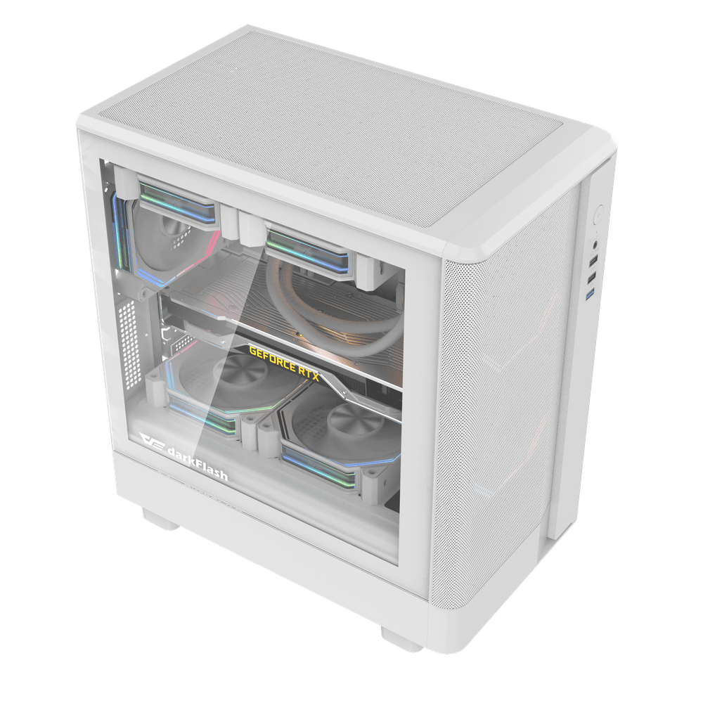 Darkflash DB330M Mesh MATX Case (White) 6