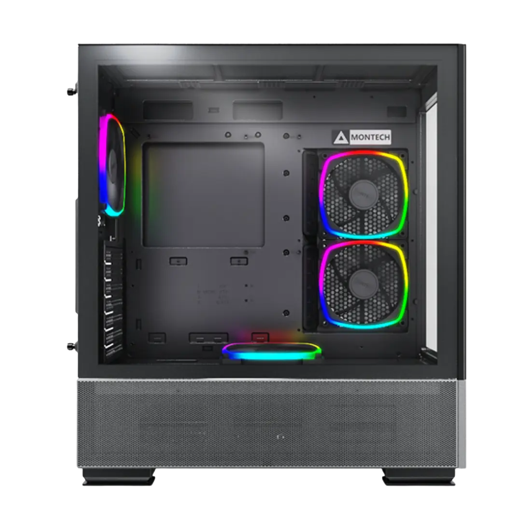 Montech Sky Two Mid Tower ATX Case | 4 ARGB Fans (Black) 2