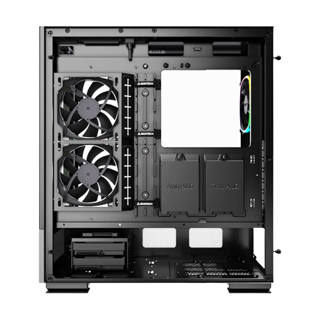 Montech Sky Two Mid Tower ATX Case | 4 ARGB Fans (Black) 3