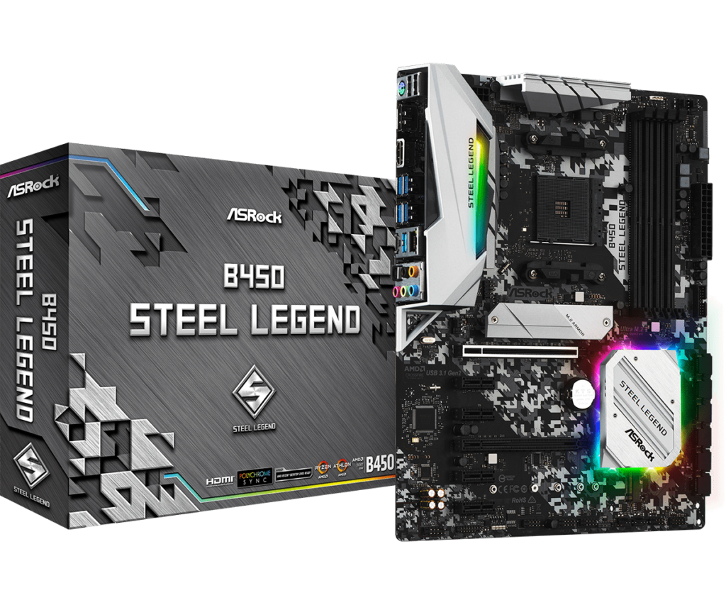 Asrock B450 Steel Legend ATX AM4 Motherboard