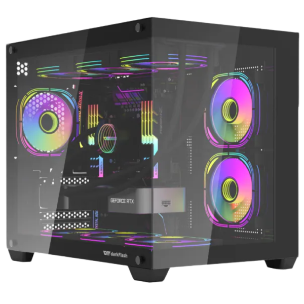DarkFlash C285MP Exquisite M-ATX Dual Chamber Case
