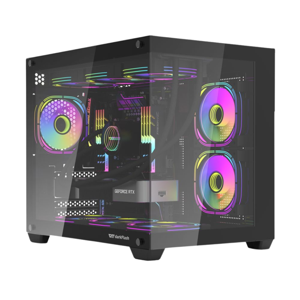 DarkFlash C285MP Exquisite M-ATX Dual Chamber Case