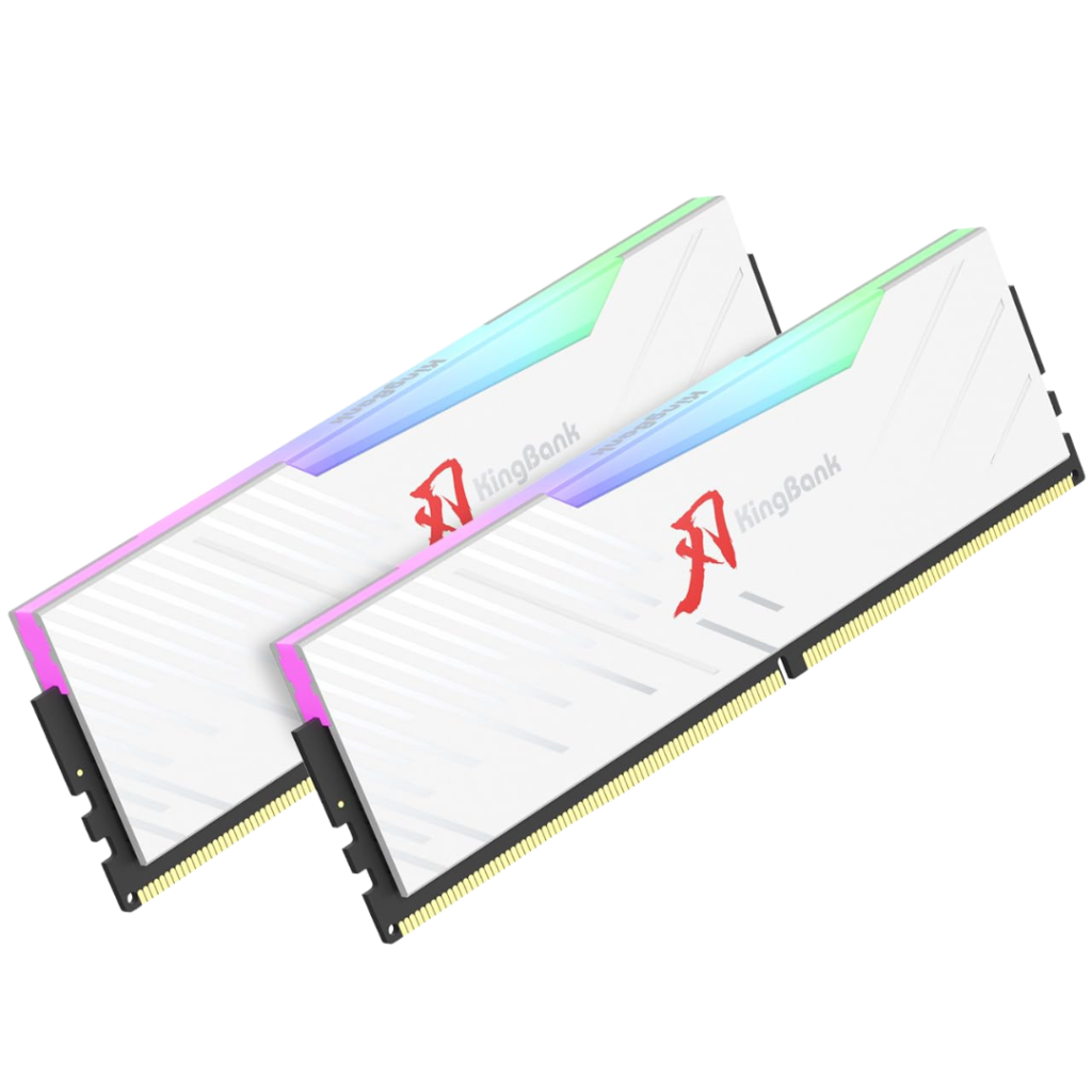 Kingbank Sharpblade RGB 16GB (2x8GB) 3200MHZ DDR4 Desktop Memory Kit – White