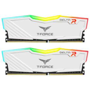 TeamGroup T-Force Delta RGB 16GB (2x8GB) 3600MHz DDR4 Desktop Memory Kit - White