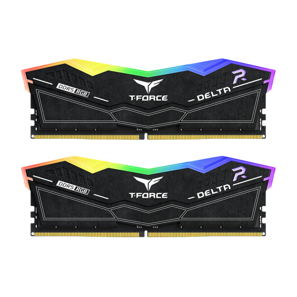 TeamGroup T-Force Delta RGB 32GB (2x16GB) 6000MHz DDR5 Desktop Memory Kit – Black