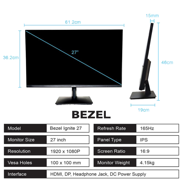 Bezel Ignite 27 165Hz IPS Monitor