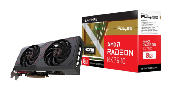 SAPPHIRE PULSE AMD RADEON RX 7600 GAMING OC 8GB