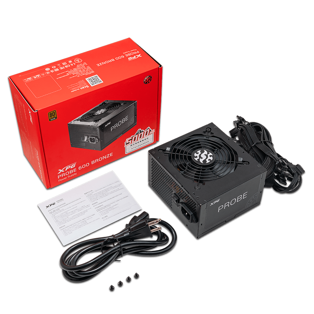 XPG PROBE 600W 80 Plus Bronze Power Supply - Black 4