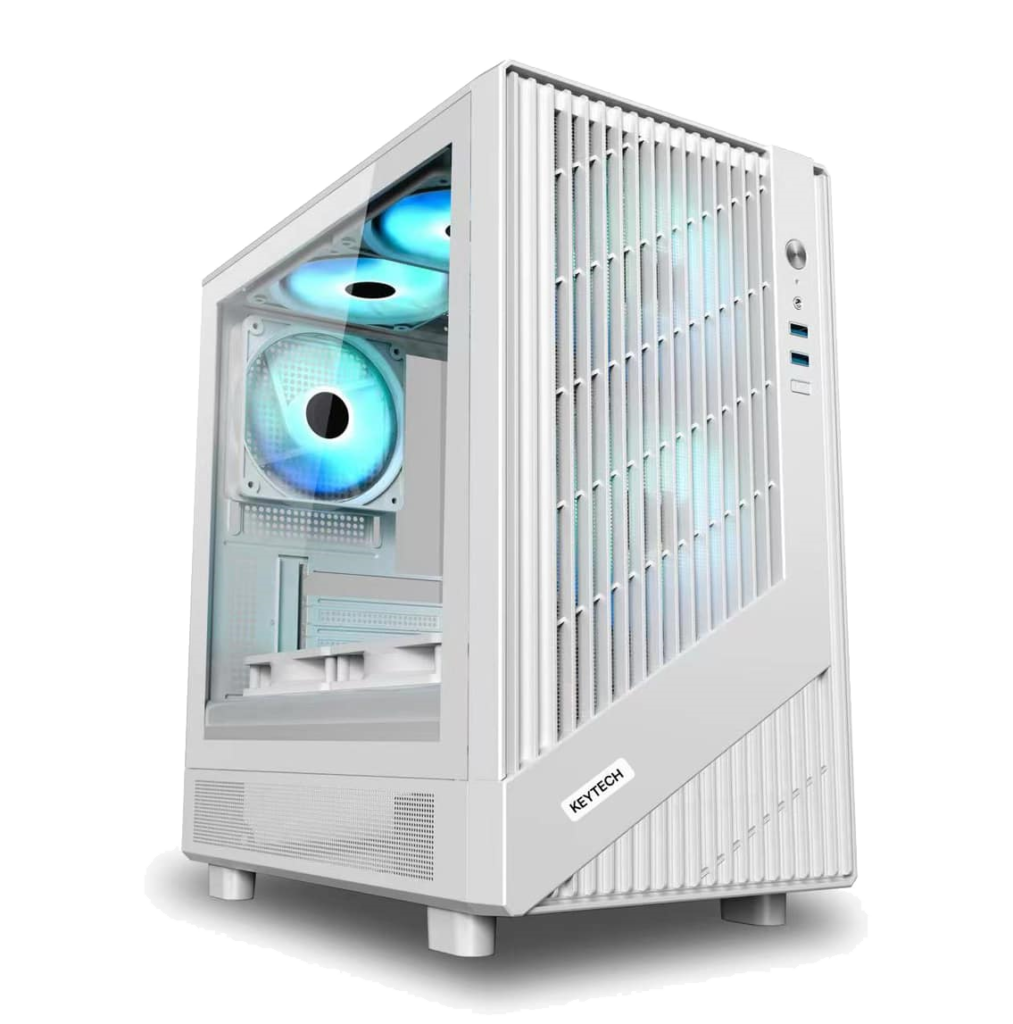 Keytech T5000 MATX Case (White)