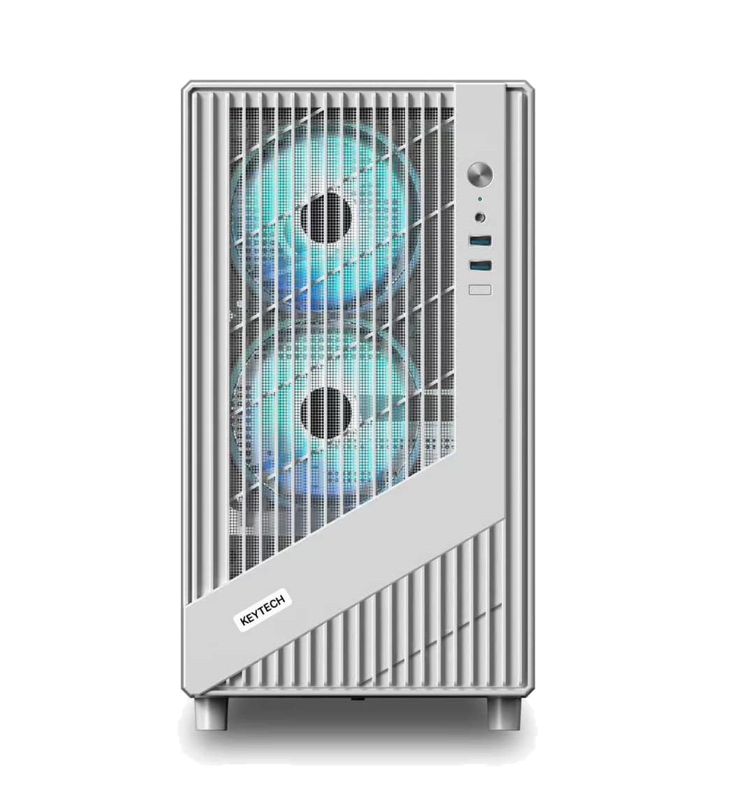 Keytech T5000 MATX Case (White) 2