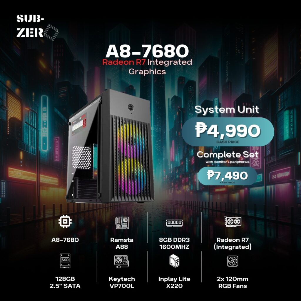 Package #1 (A8-7680+8GB RAM)