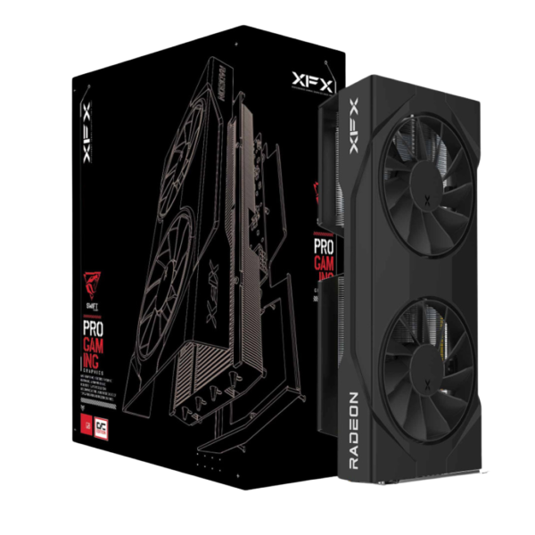 XFX-SWIFT-9060XT-16GB-BLACK-RX-96TSW16BQ-1 XFX Swift AMD Radeon RX 9060 XT OC Black Gaming Edition 16GB