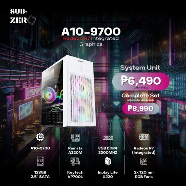 A10-9700 +8GB RAM System Unit / Complete Set