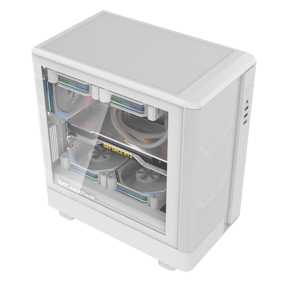Darkflash DB330M Mesh MATX Case (White) 6