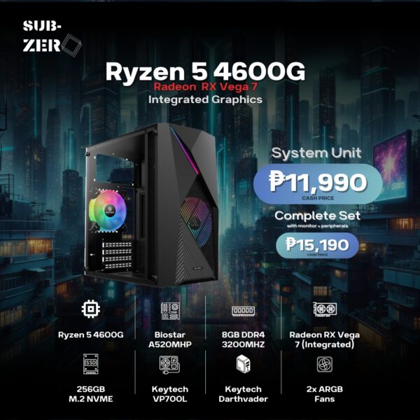 Ryzen 5 4600G +8GB RAM System Unit / Complete Set