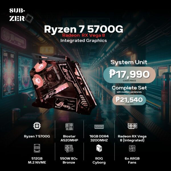 Ryzen 7 5700G +16GB RAM System Unit / Complete Set