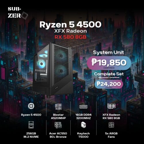 Ryzen 5 4500 + RX 580 8GB System Unit / Complete Set