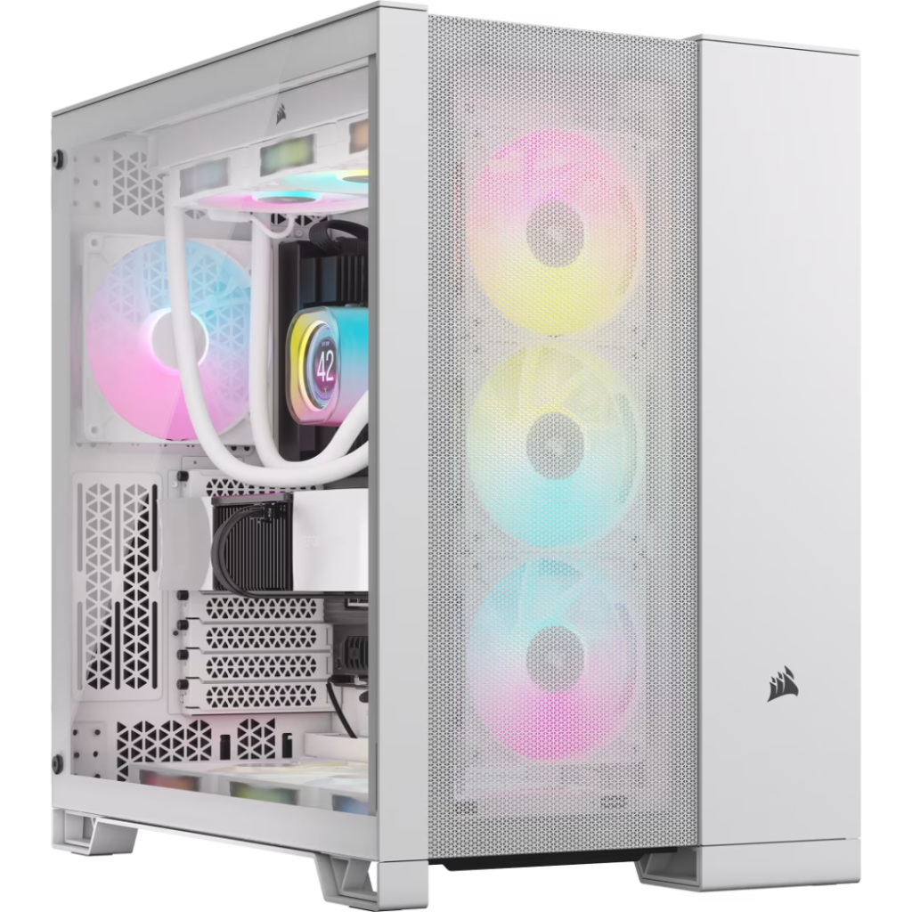 Corsair 6500D AIRFLOW Mid-Tower Dual Chamber PC Case – White