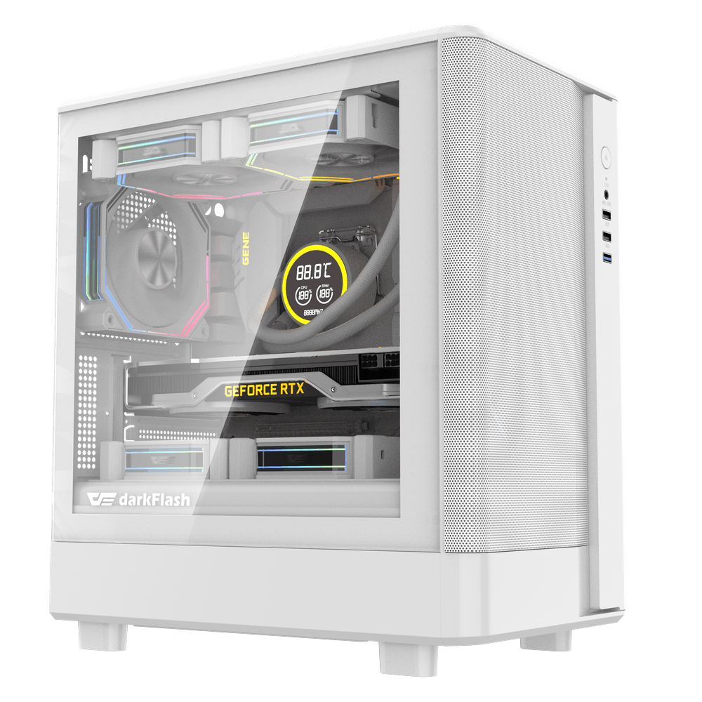 Darkflash DB330M Mesh MATX Case (White)