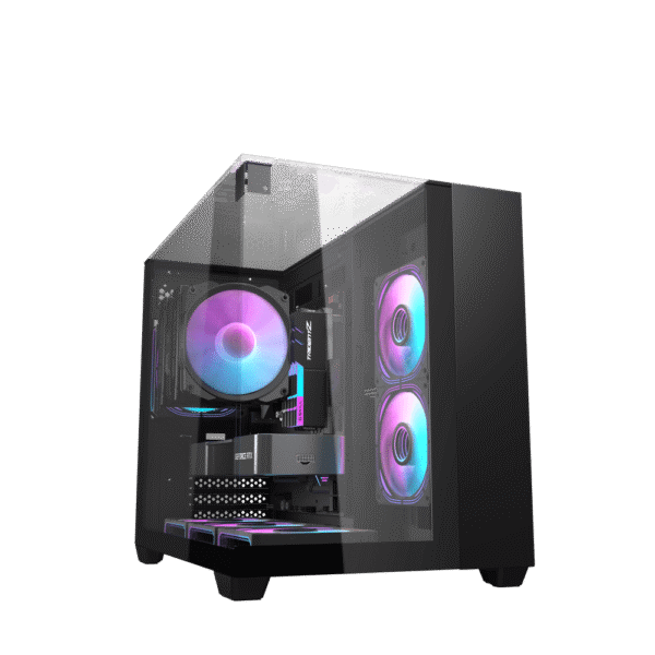 DarkFlash TH285M M-ATX Dual Chamber Case (Black)