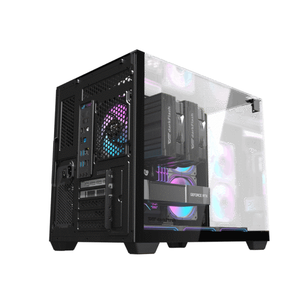 DarkFlash TH285M M-ATX Dual Chamber Case (Black)