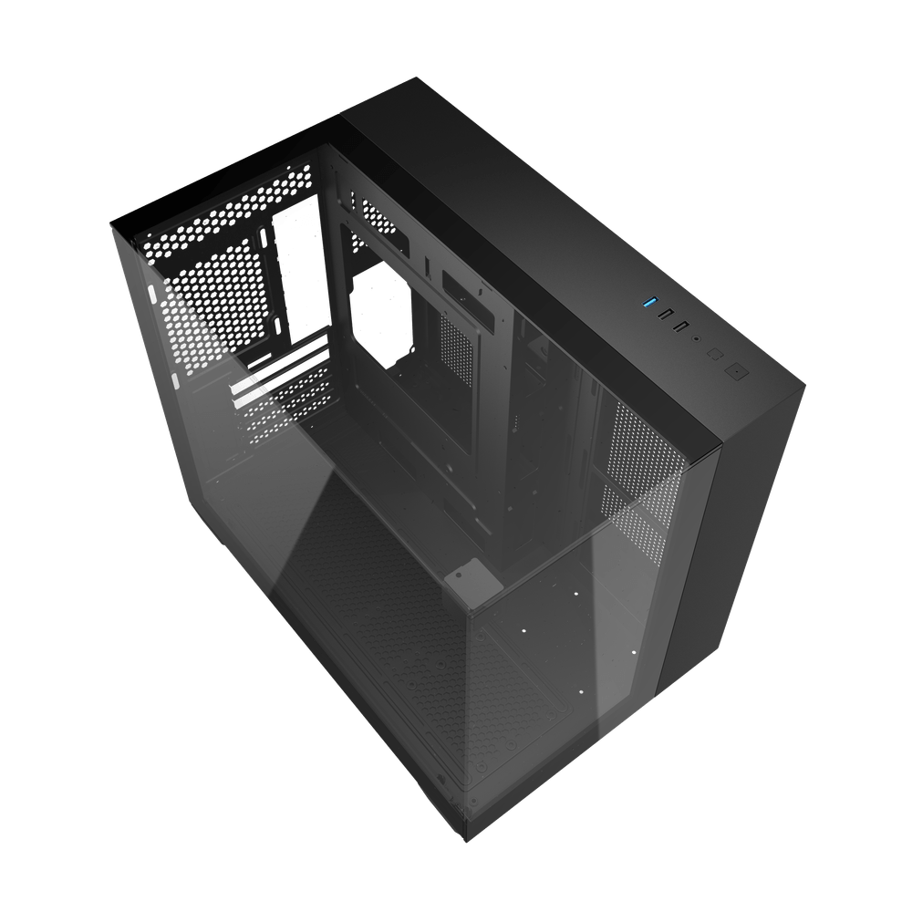 DarkFlash TH285M M-ATX Dual Chamber Case (Black) 8