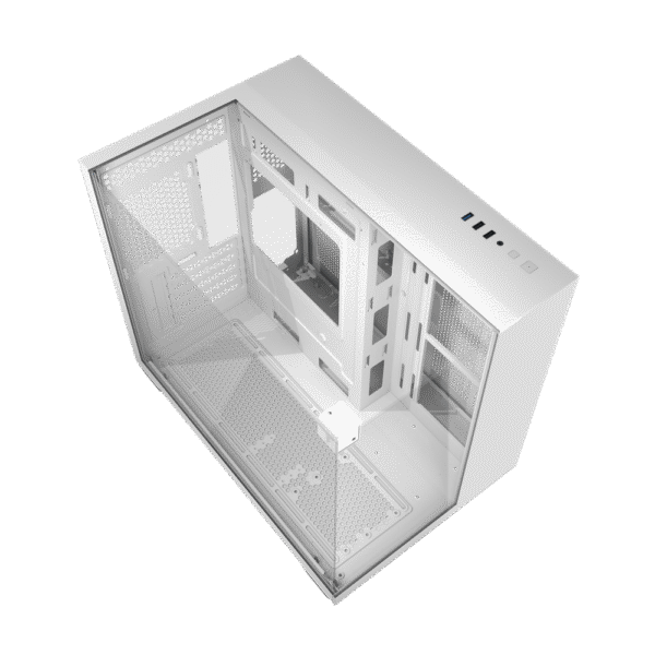 DarkFlash TH285M M-ATX Dual Chamber Case (White)