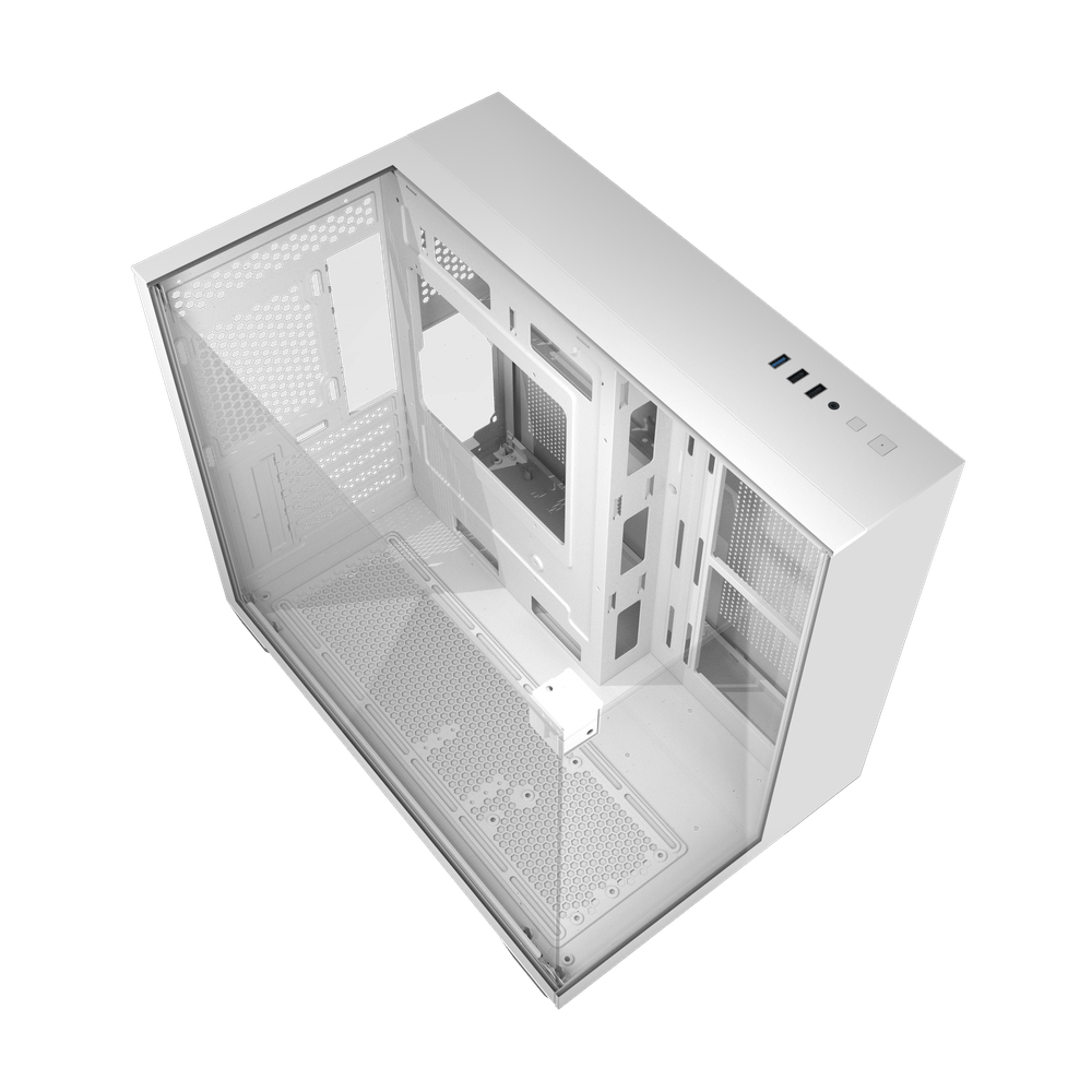 DarkFlash TH285M M-ATX Dual Chamber Case (White) 4
