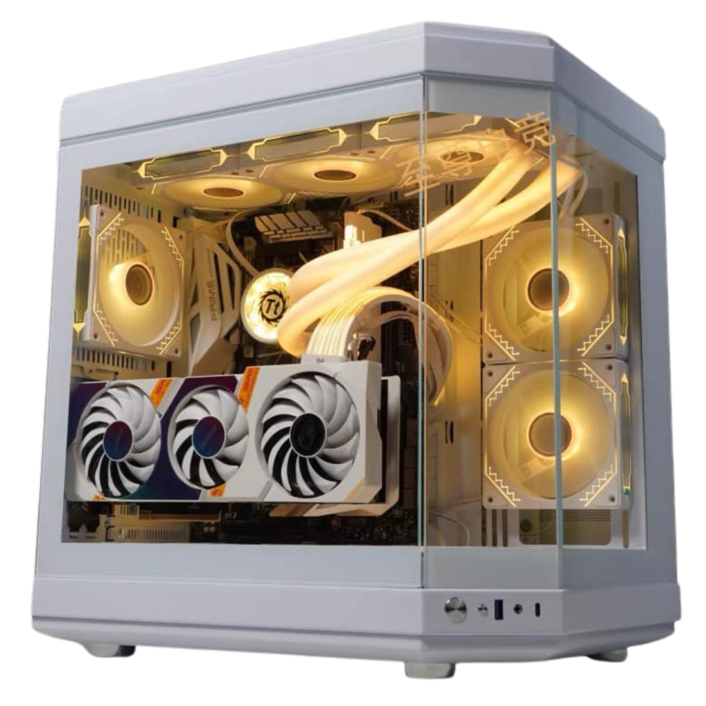 GameKM Y60 Dual Chamber ATX Case (White)