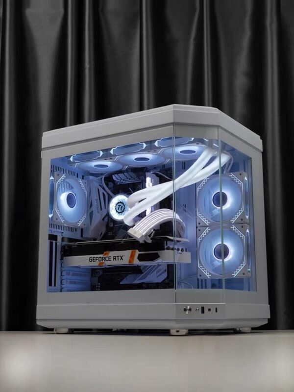 GameKM Y60 Dual Chamber ATX Case (White)