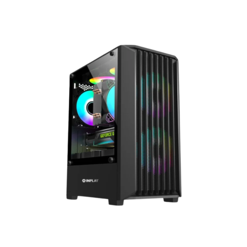 INPLAY Meta A200 MATX Case w/ 3 RGB Fans (Black)