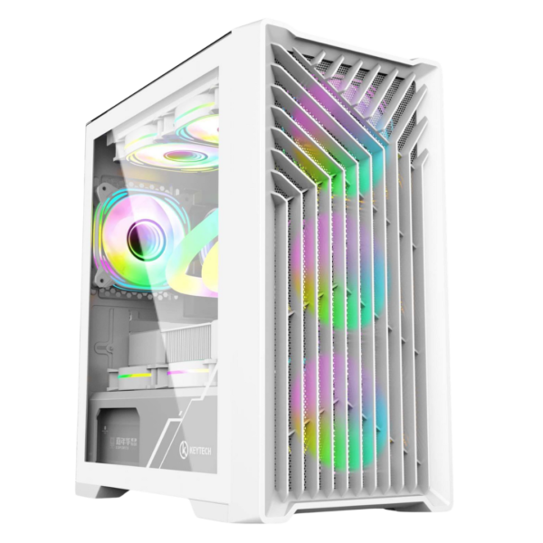 Keytech Cuirass MATX Case (White)