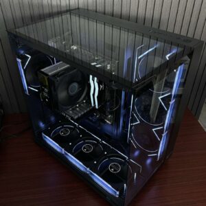 Keytech O11-V Dual Chamber ATX Case — Black