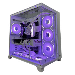 Keytech O11-V Dual Chamber ATX Case — White