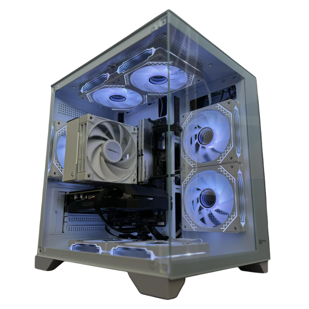 Keytech Robin Quad  Dual Chamber MATX Case (White)