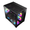 Keytech Robin Mini Dual Chamber MATX Case (Black)