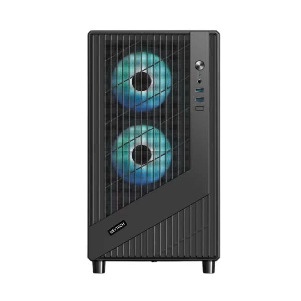 Keytech-T5000-Black-2 Keytech T5000 MATX Case (Black)