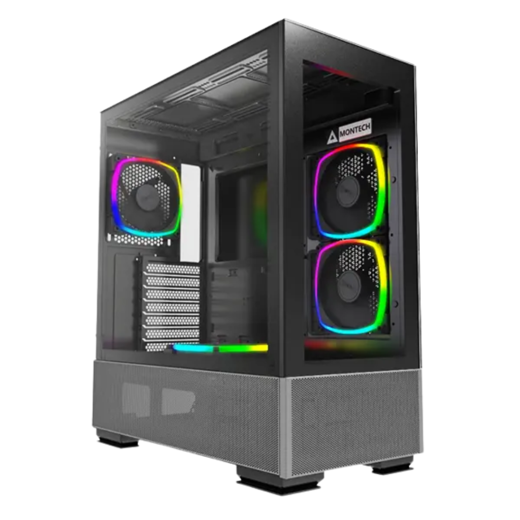 Montech Sky Two Mid Tower ATX Case | 4 ARGB Fans (Black)