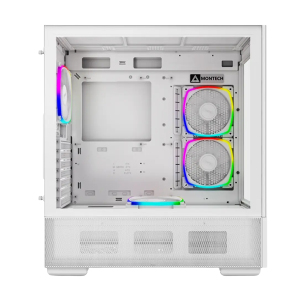Montech Sky Two Mid Tower ATX Case | 4 ARGB Fans (White)