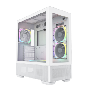 Montech Sky Two Mid Tower ATX Case | 4 ARGB Fans (White)