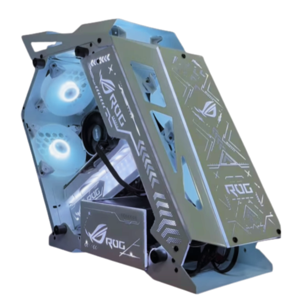 ROG Cyborg ARGB MATX Case | 6 ARGB Fans (White)