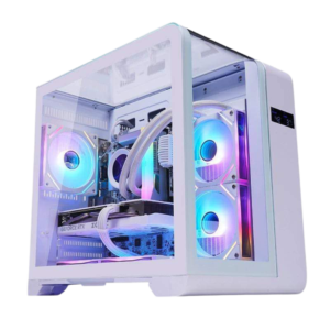 WJCoolman Robin Curve Mini Dual Chamber Digital MATX Case — White