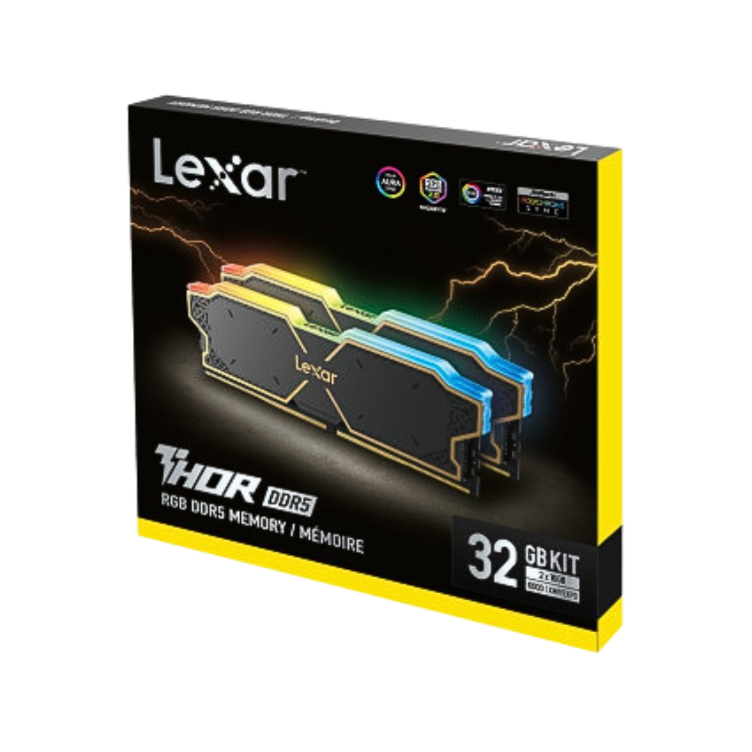 Lexar Thor RGB 32GB (2x16GB) 6000MT/s DDR5 Desktop Memory Kit - Black 2