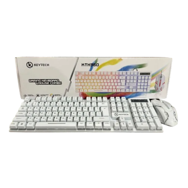Keytech KTX360 Gaming Keyboard & Mouse Bundle (White)