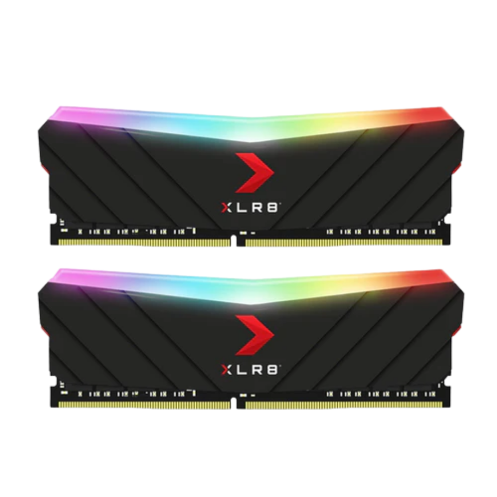 PNY XLR8 Gaming Epic-X RGB 16GB (2x8GB) 3200MHZ RGB DDR4 Desktop Memory Kit – Black