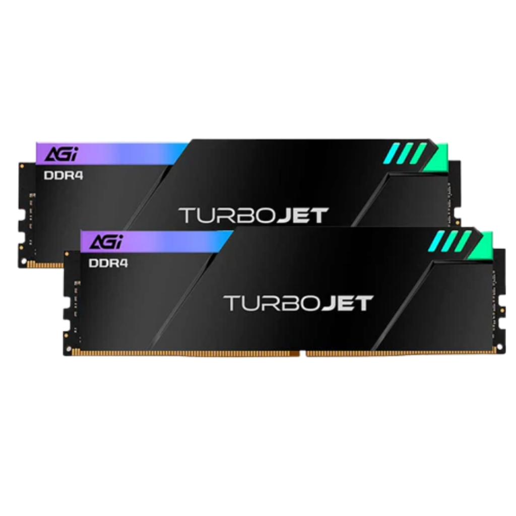 AGI TurboJet UD848 RGB 16GB (2x8GB) 3600MHz DDR4 Desktop Memory Kit – Black