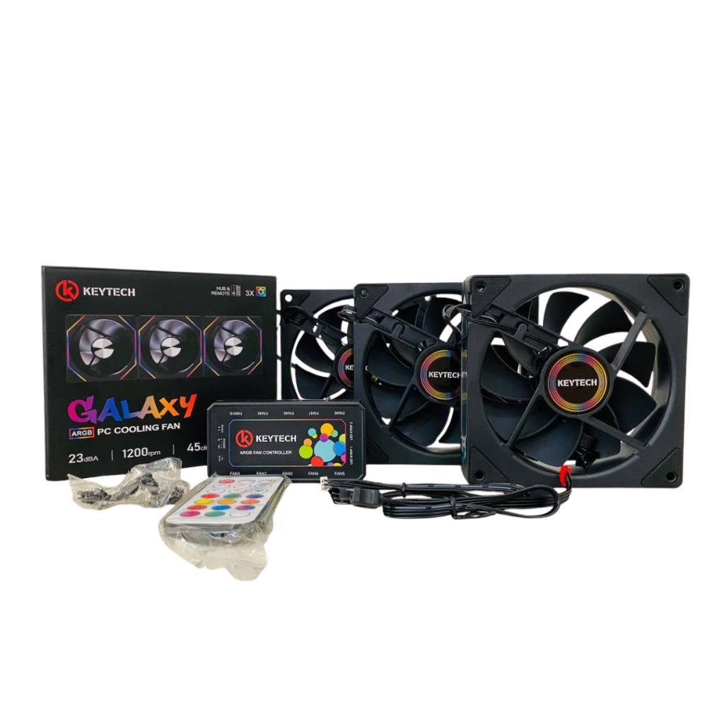 Keytech Galaxy 3in1 ARGB Fans (Black)