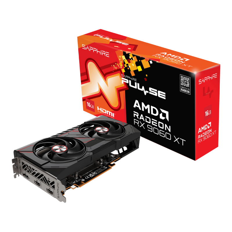 SAPPHIRE PULSE AMD RADEON™ RX 9060 XT GAMING OC 16GB DUAL