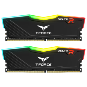 TeamGroup T-Force Delta RGB 16GB (2x8GB) 3200MHz DDR4 Desktop Memory Kit – Black
